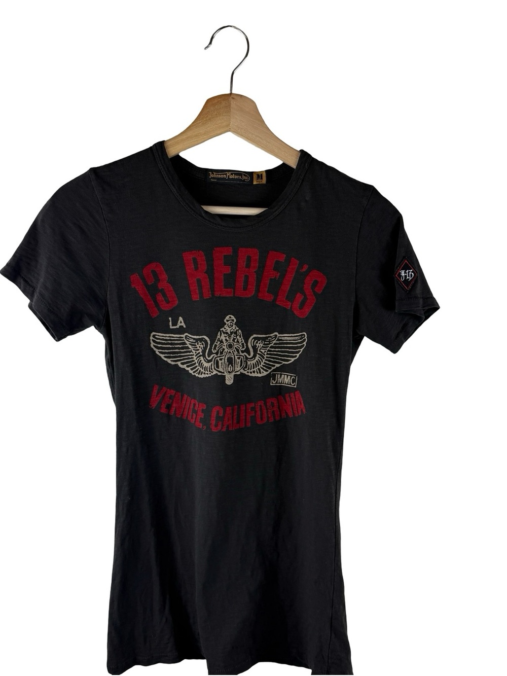 Johnson Motors 13 Rebels Venice California Graphic Gray T-Shirt Medium